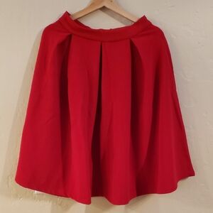 Forever 21 Vibrant Red A-Line Skirt